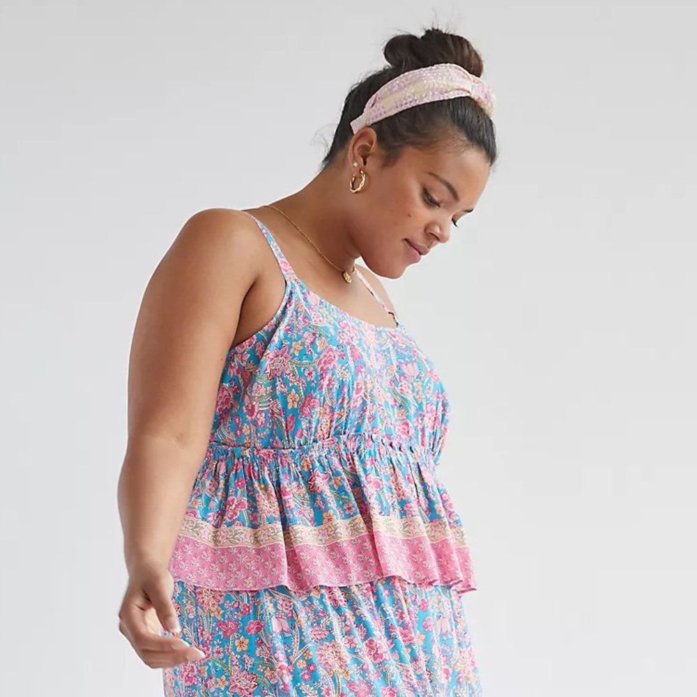 Plenty by Tracy Reese Meadow Exclusively for Anthropologie: Flowy Floral Tank
